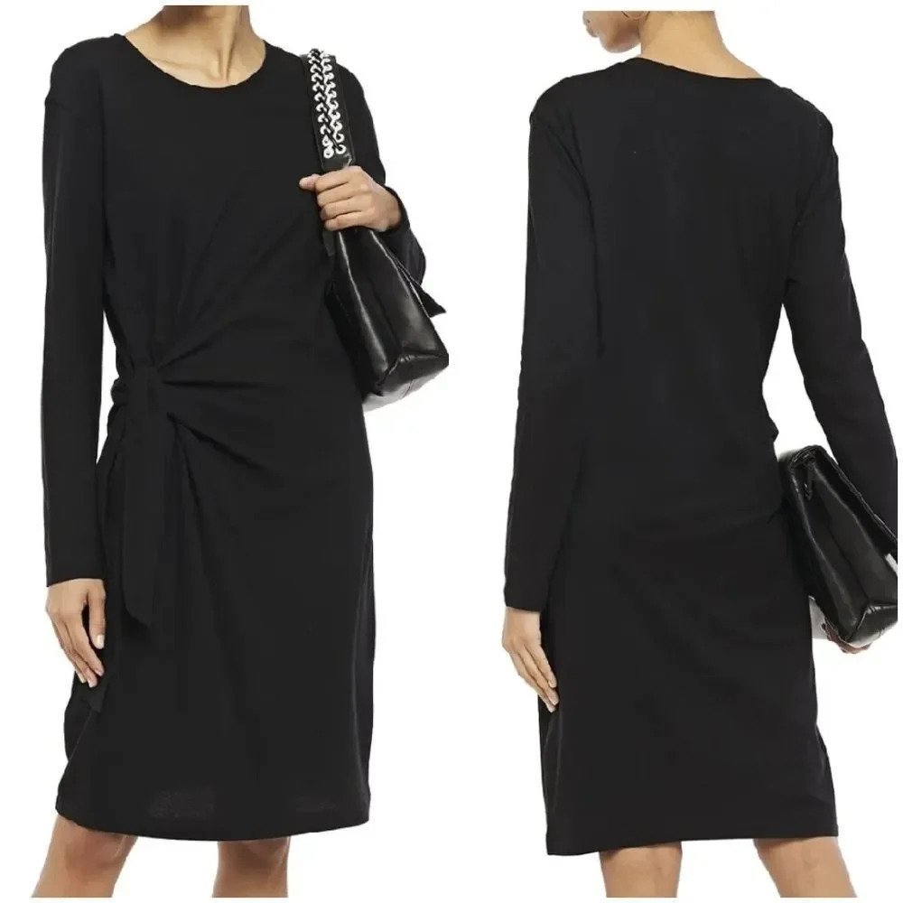 Vince Woman's Long-Sleeve Side Tie T Shirt Dress NWT Size S